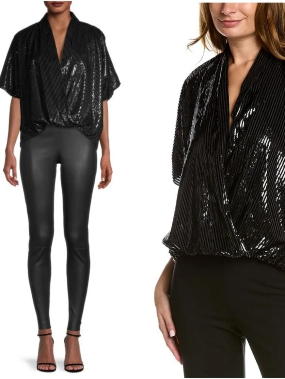 NWT Trina Turk Concourse Surplice Top XS/S
